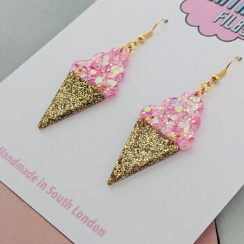 Ice Cream Glitter Resin Earrings, 4 of 8