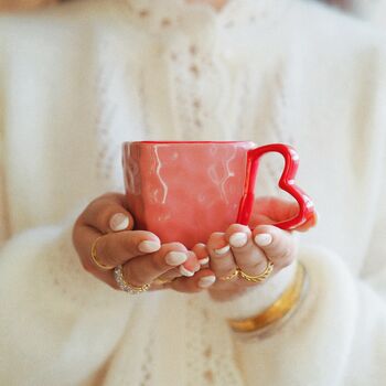 Ceramic Love Heart Shaped Mug, 7 of 8