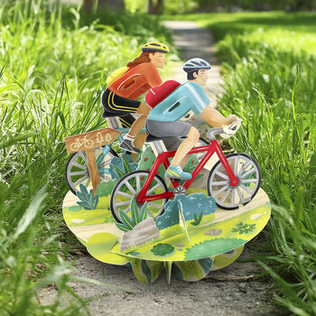 Cycling 3D Greetings Card, 2 of 7