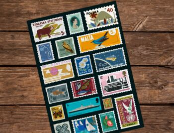 Travel Stamps Print, 3 of 3