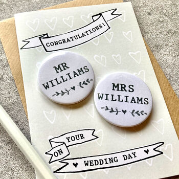 Personalised Mini Magnets Wedding Card, 2 of 4