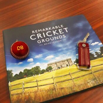 Personalised Vintage Miniature Cricket Ball Keyring, 6 of 6