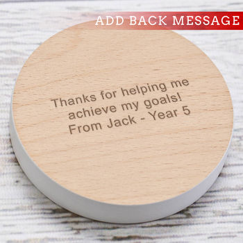 Personalised Wooden Drinks Coaster For Teacher, 5 of 7
