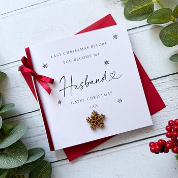Fiancé Christmas Card, Husband To Be, 3 of 4