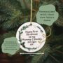 Happy First Christmas As My Mummy And Daddy Wreath Decoration, thumbnail 2 of 3