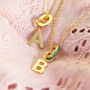 Personalised Birthstone Ring Initial Necklace, thumbnail 4 of 12