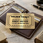 Personalised Wallet Or Purse Golden Ticket Metal Wallet Card, thumbnail 1 of 6