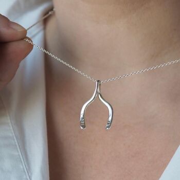 Personalised Wishbone Necklace, 4 of 12