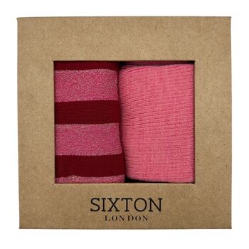 Berlin Pink And Red Sock Gift Box, 3 of 4