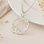 Personalised Sterling Silver Entwined Daisy Flower Necklace, thumbnail 1 of 9