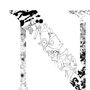 'Letter N' Linear Illustration Print, thumbnail 2 of 7