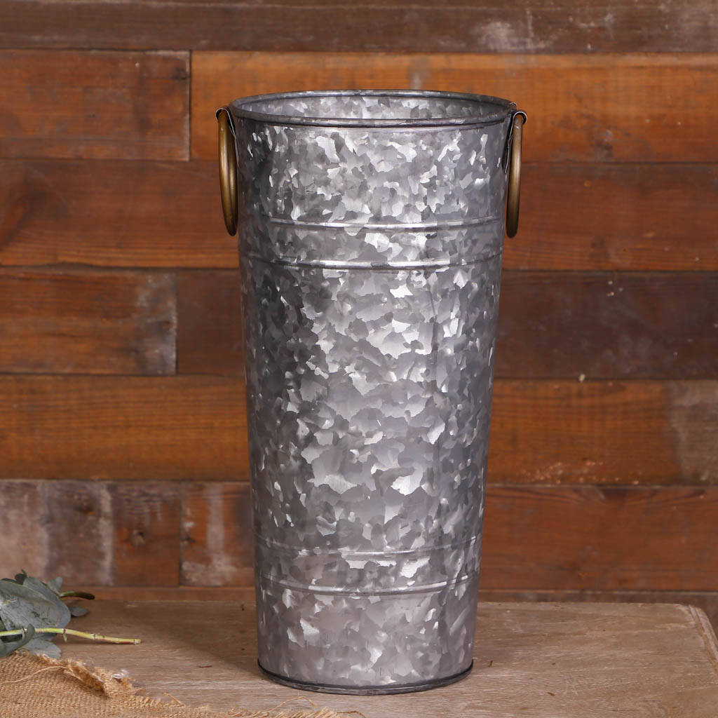 Vintage Style Galvanised Florist Buckets By Dibor