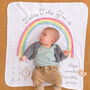 Personalised Rainbow Baby Milestone Blanket, thumbnail 3 of 9