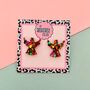 Christmas Angel Glitter Studs *More Colours Available*, thumbnail 3 of 4