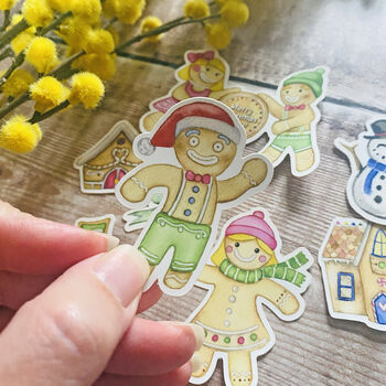 Gingerbread Sticker Set. Christmas And Scrapbooking, 4 of 10