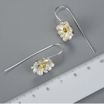 Sterling Silver Jasmine Flower Earrings, 4 of 6