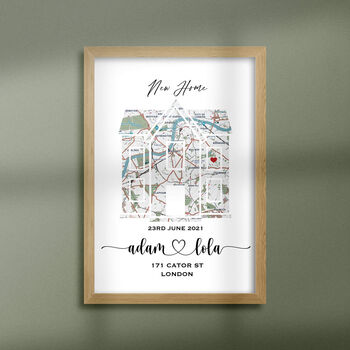 'Our Sweet Home' Vintage Location Map Print, 5 of 10