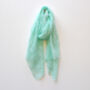 Mint Green Feather Scarf With Personalisation, thumbnail 4 of 12