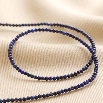 Delicate Blue Stone Beaded Necklace, 3 of 6