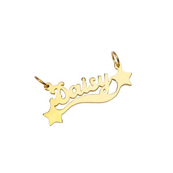 Personalised Star Name Pendant Charm, 6 of 6