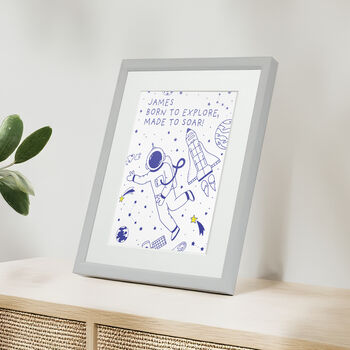 Personalised Space Children’s Nursery Framed Print, 4 of 10