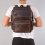 Vintage Leather Backpack, thumbnail 1 of 12