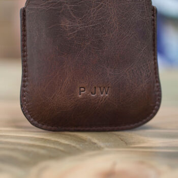 Personalised Leather Wallet And Hip Flask Gift Set, 7 of 8