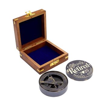 Personalised Gunmetal Signature Sundial Compass Gift, 4 of 9