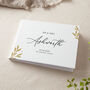 Printed Leaves Personalised Surname Wedding Guest Book, thumbnail 1 of 3