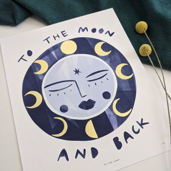 To The Moon And Back Celestial Kids Print, 5 of 6