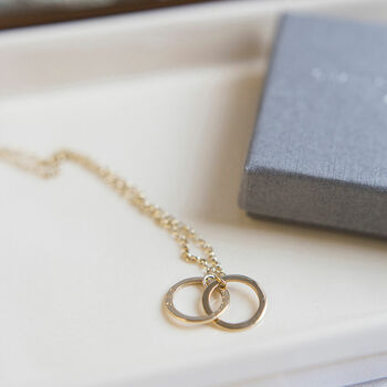 Personalised Gold Interlocking Rings Necklace, 7 of 12