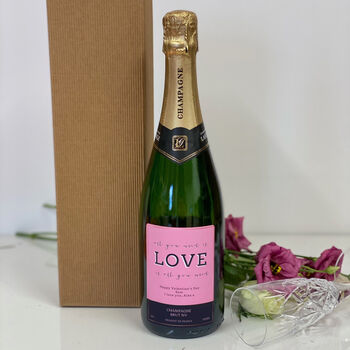 Personalised Valentines 'Love' Champagne, 5 of 6