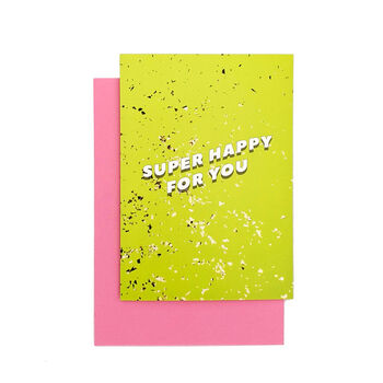 'Super Happy For You' Greetings Card, 3 of 3