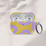 Yellow Swirl Air Pod Case With Keychain, thumbnail 1 of 6