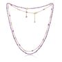 Clara Double Chain Necklace With Amethyst And Pearls, thumbnail 2 of 3