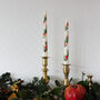 Hand Painted Festive Fruit Garland Candles, thumbnail 1 of 5