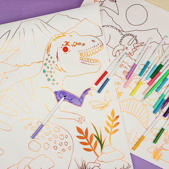 Large Dinosaur Colouring Posters, 6 of 8