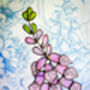 Purple And Pink Foxglove Flower Stem Faux Glass Flowers, thumbnail 1 of 9