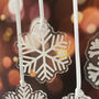 Mini Clear Snowflake Christmas Decorations, thumbnail 2 of 4