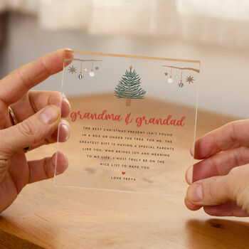 Personalised Acrylic Plaque Gift From Grandchild, 3 of 4