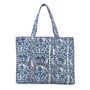 Serendipity Cotton Quilted Tote Bag Blue Reef, thumbnail 2 of 4