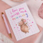 Cute Mouse 'I Love You This Much' Mummy Card, thumbnail 2 of 2