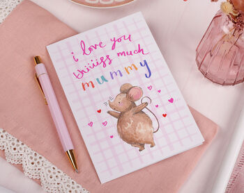 Cute Mouse 'I Love You This Much' Mummy Card, 2 of 2