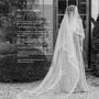 Barely There Wedding Veil • Minimal Wedding Veil • Lightweight Wedding Veil • Raw Edge Wedding Veil • Sheer Wedding Veil, thumbnail 12 of 12