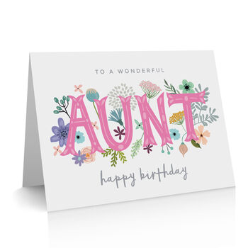 wonderful aunt birthday card by paper paper notonthehighstreetcom