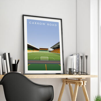 Norwich City Carrow Road From The River End Poster, 4 of 8
