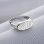Personalised Engraved Oval Signet Ring, thumbnail 4 of 7