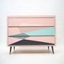 Mid Century Geometric Hand Painted Chest Of Drawers, thumbnail 1 of 3