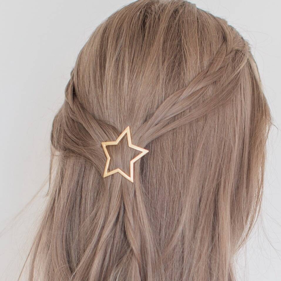 Gold Or Silver Star Hair Clip By Lovely Littles and Co |  