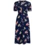 Ruby Dress In Navy Mayflower 1940s Vintage Style, thumbnail 1 of 2